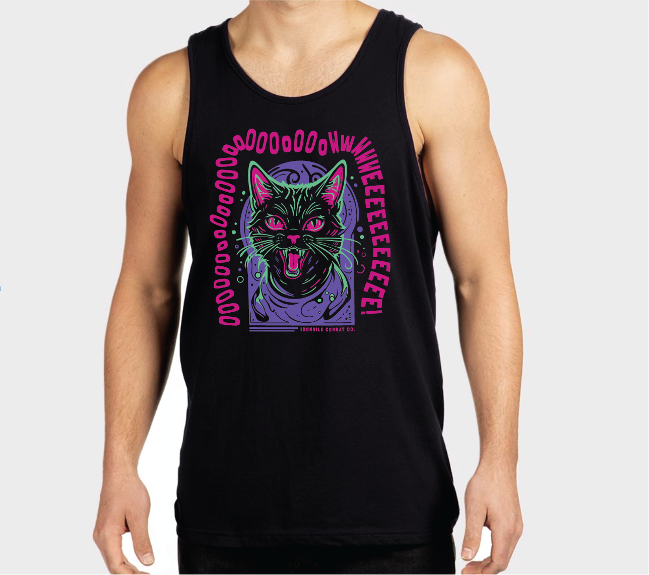 Men's Midnight Ooowwee Cat Tank Top