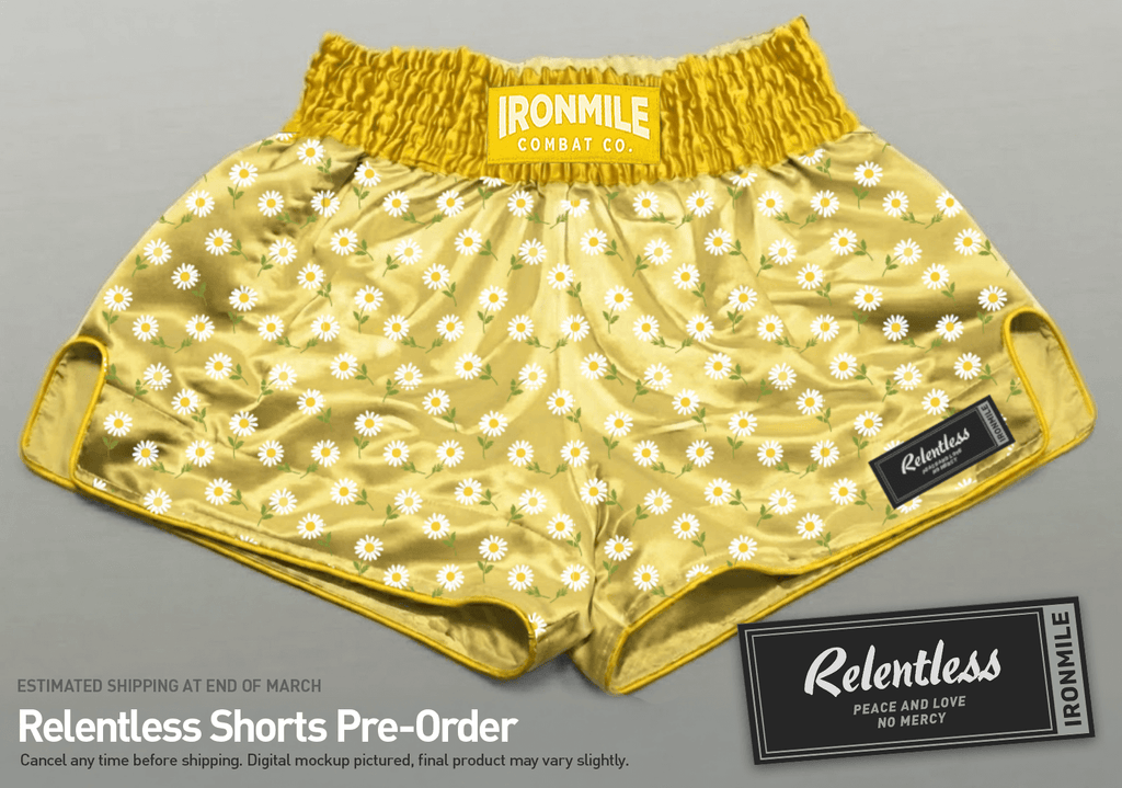 Relentless Pastel Yellow Muay Thai Shorts (Pre-order)