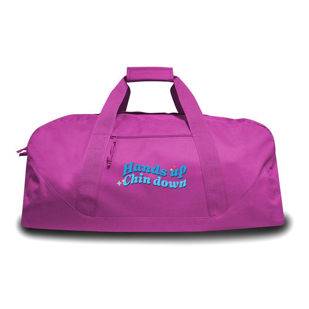 Hands Up Chin Down Large Gym Duffel Bag