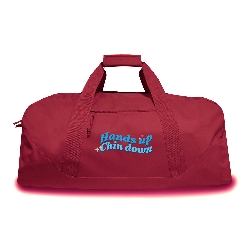 Hands Up Chin Down Large Gym Duffel Bag