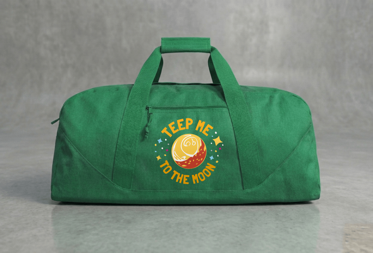Teep Me To The Moon Large Gym Duffel Bag