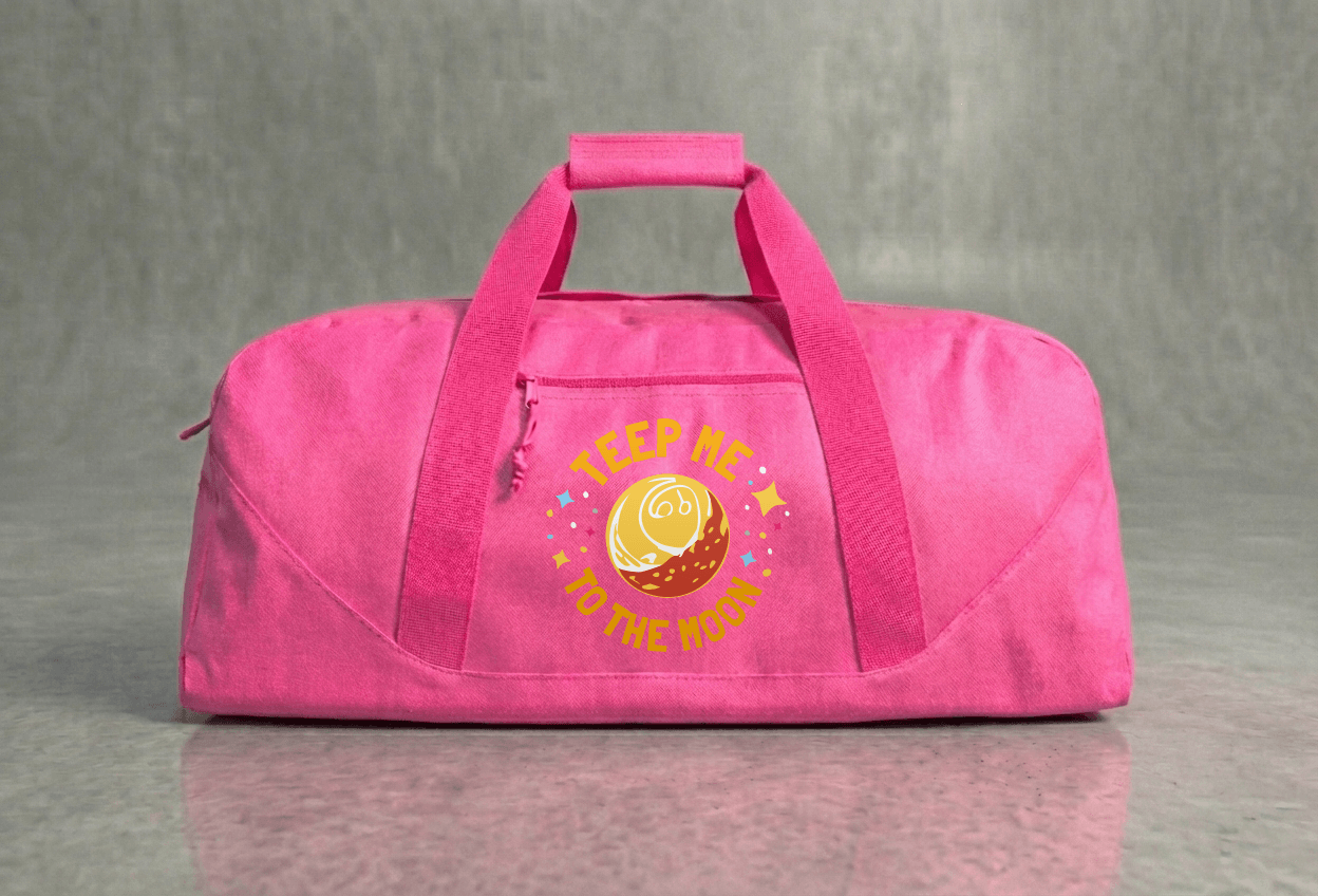 Teep Me To The Moon Large Gym Duffel Bag