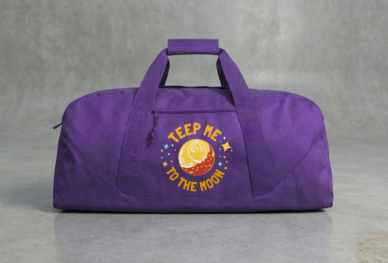 Teep Me To The Moon Large Gym Duffel Bag
