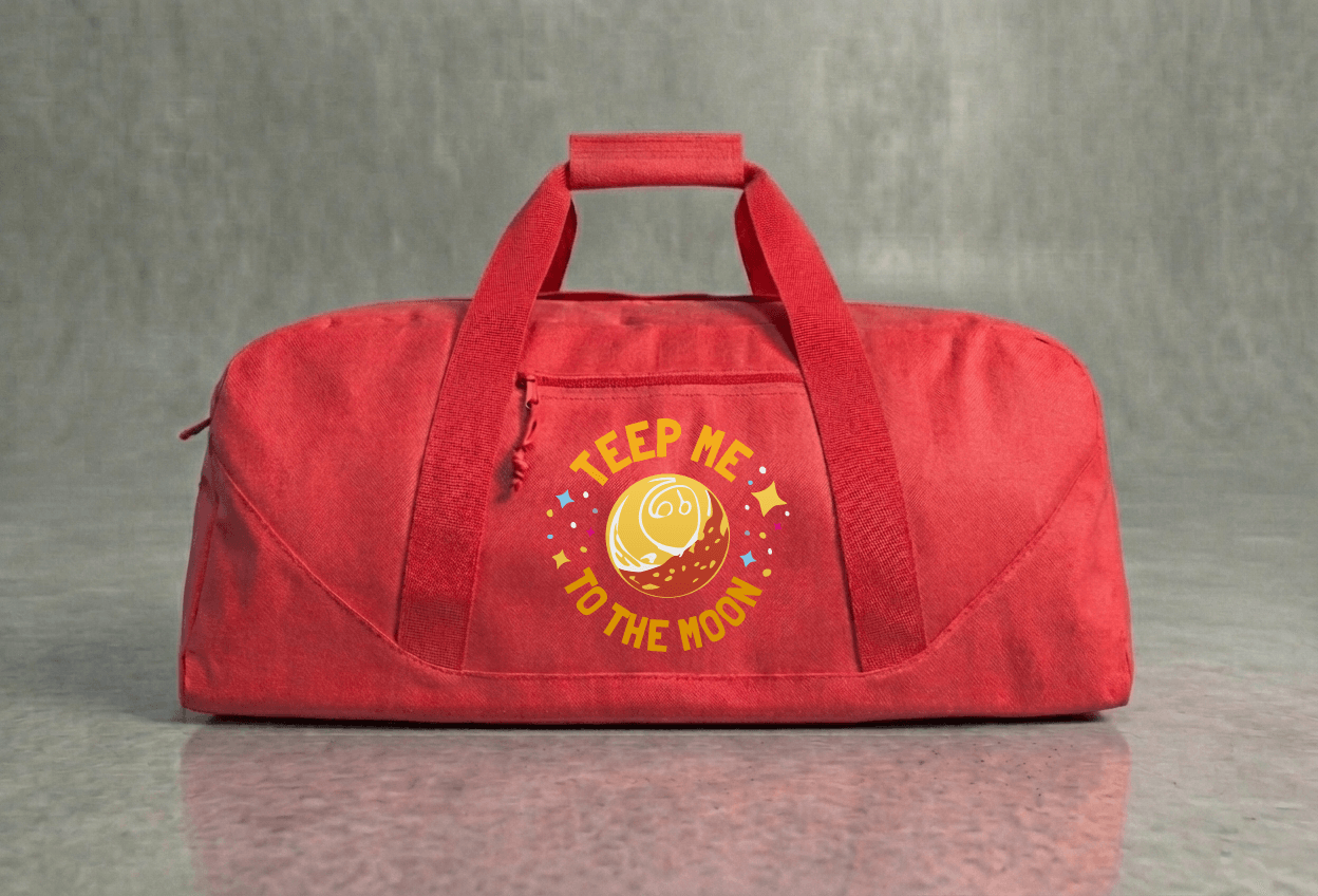 Teep Me To The Moon Large Gym Duffel Bag