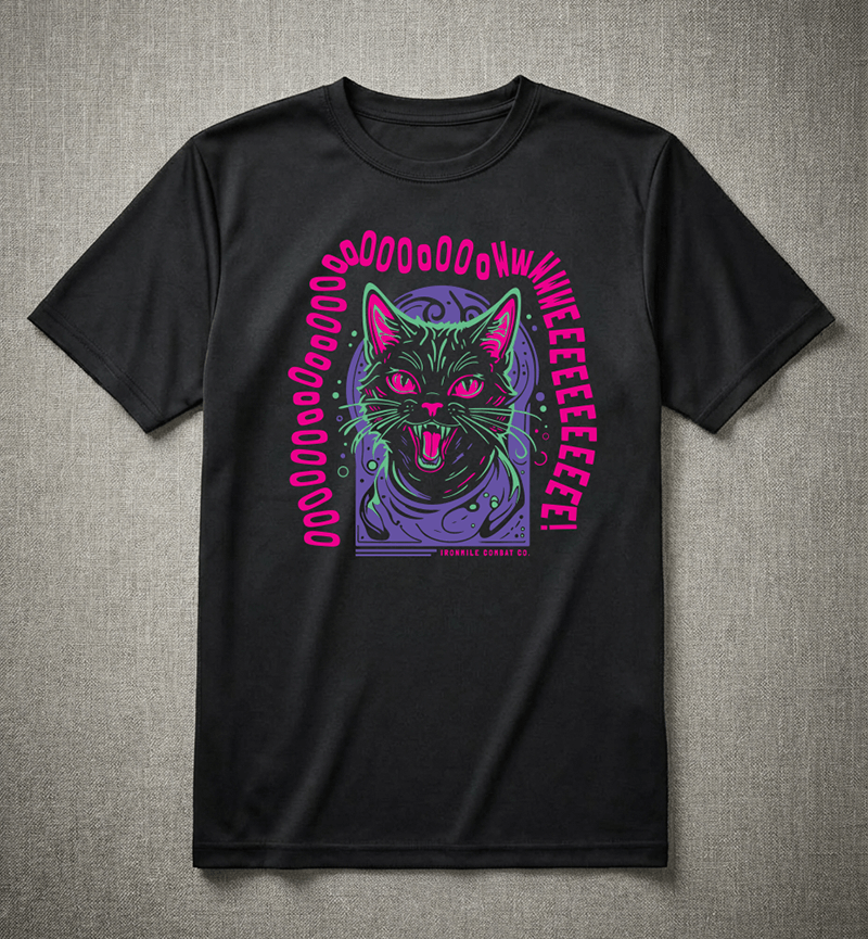 Neon Midnight Ooowwee Cat Tech Shirt